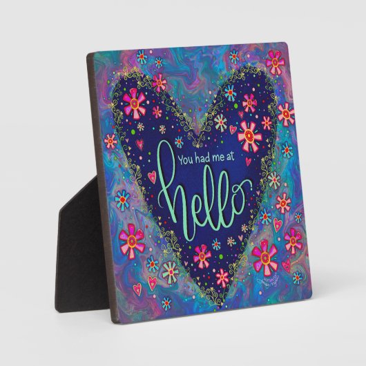 Hallo Inspirerend blauw Fotoplaat (Voorkant)