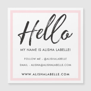 Hallo Introductie Brush Script & Roze Lijst
