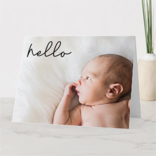Hallo Introductie van de geboorte van een Baby met Kaart