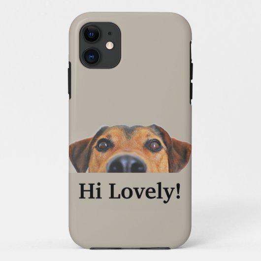 Hallo, iPhone 11 Hoesje voor Hondenliefhebbers (Achterkant)