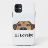 Hallo, iPhone 11 Hoesje voor Hondenliefhebbers (Achterkant)