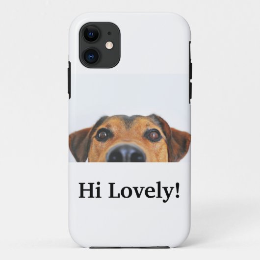 Hallo, iPhone 11 Hoesje voor Hondenliefhebbers (Achterkant)