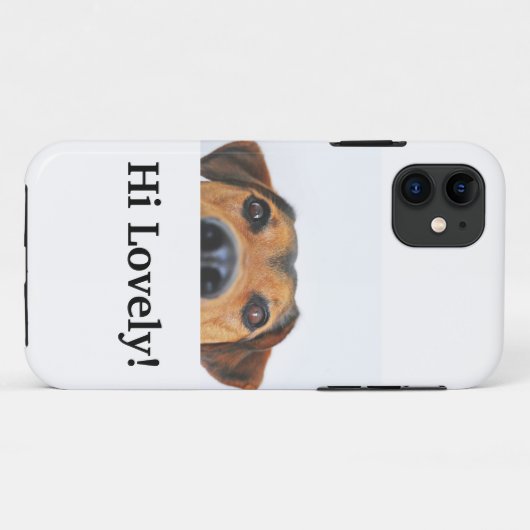 Hallo, iPhone 11 Hoesje voor Hondenliefhebbers (Achterkant (horizontaal))
