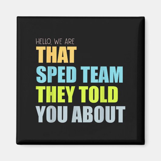 Hallo, is dat sped-team dat over de leraar verteld magneet (Voorkant)