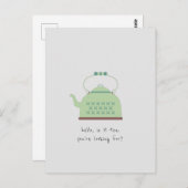 hallo, is het thee waar je naar op zoek bent? briefkaart (Voorkant / Achterkant)