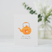 hallo, is het thee waar je naar op zoek bent? briefkaart (Staand voorkant)