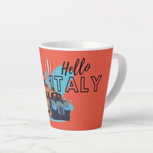 hallo Italië Latte Mok (Rechterhoek)