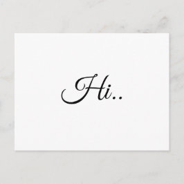 Hallo Ivory Cream Minimalistisch Script Design Briefkaart