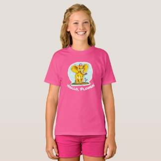 hallo "Ja, bloem! – Schattige geel olifant T-shirt