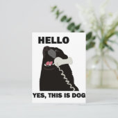 hallo JA DIT IS DOG-telefoon Briefkaart (Staand voorkant)