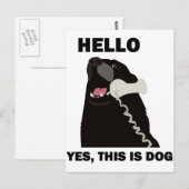hallo JA DIT IS DOG-telefoon Briefkaart (Voorkant / Achterkant)