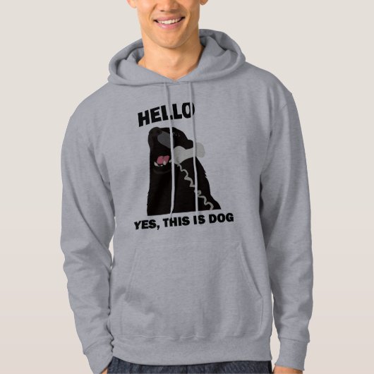 hallo JA DIT IS DOG-telefoon Hoodie (Voorkant)