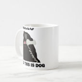 hallo JA DIT IS DOG-telefoon Koffiemok (Voorkant links)