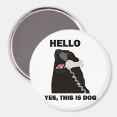 hallo JA DIT IS DOG-telefoon Magneet (Voorkant / Achterkant)