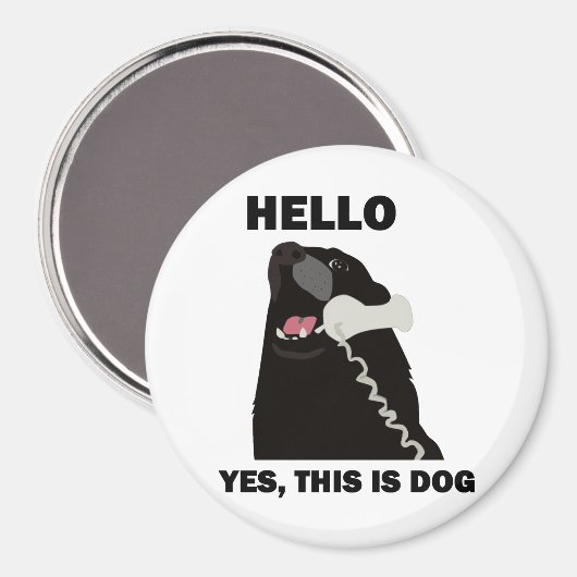 hallo JA DIT IS DOG-telefoon Magneet (Voorkant / Achterkant)