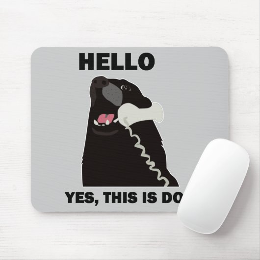 hallo JA DIT IS DOG-telefoon Muismat (Met muis)