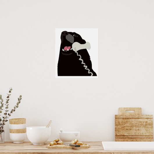 hallo JA DIT IS DOG-telefoon Poster (Keuken)