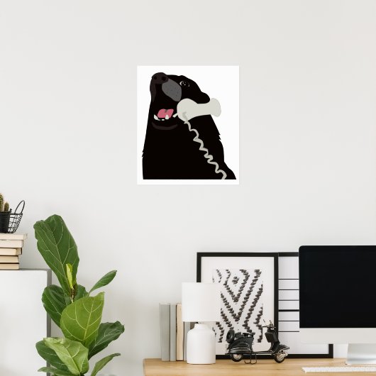 hallo JA DIT IS DOG-telefoon Poster (Thuiskantoor)