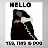 hallo JA DIT IS DOG-telefoon Poster (Voorkant)