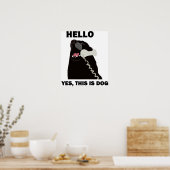 hallo JA DIT IS DOG-telefoon Poster (Keuken)