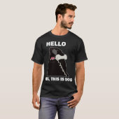 hallo JA DIT IS DOG-telefoon T-shirt (Voorkant volledig)
