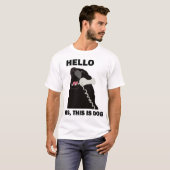 hallo JA DIT IS DOG-telefoon T-shirt (Voorkant volledig)