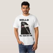 hallo JA DIT IS DOG-telefoon T-shirt (Voorkant volledig)