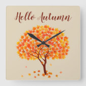 hallo jaarmantel vierkante klok (Voorkant)