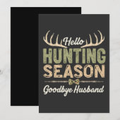 Hallo Jachtseizoen, vaarwel echtparen Save The Date (Voorkant / Achterkant)