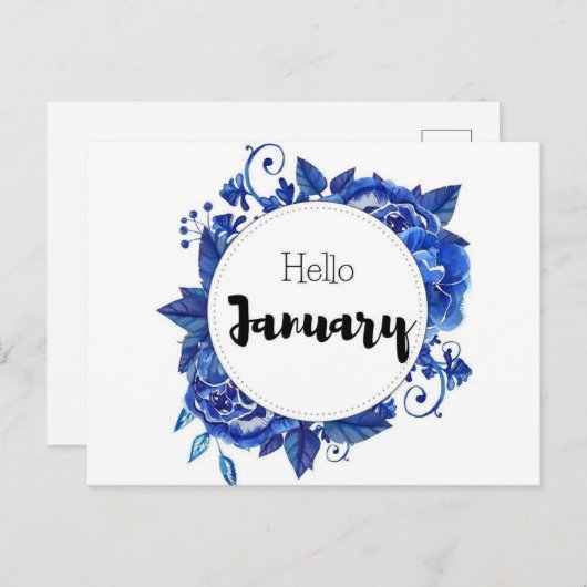 hallo januari briefkaart (Voorkant / Achterkant)