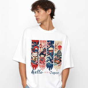 Hallo Japan Cultuur en Traditie Reizen T-shirt