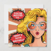 Hallo jaren '30 Vrouw  Retro jaren '90 Leuke Verja Kaart (Voorkant)