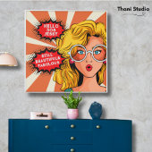 Hallo jaren '30 Vrouw Retro jaren '90 Leuke Verja Perfect Poster
