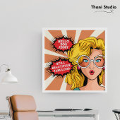 Hallo jaren '30 Vrouw  Retro jaren '90 Leuke Verja Perfect Poster