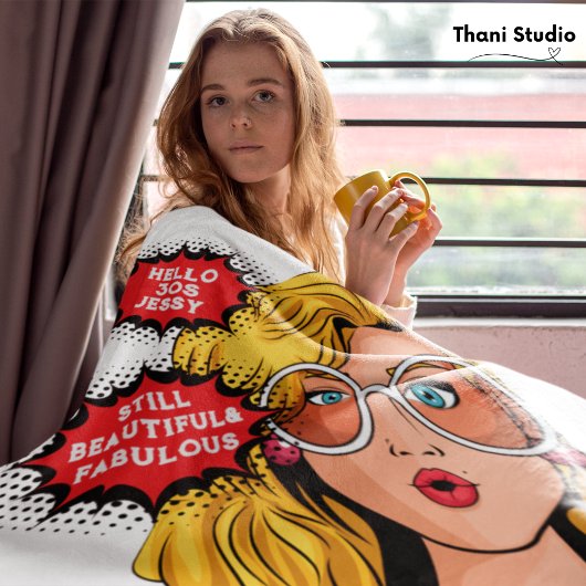 Hallo jaren '30 Vrouw  Retro jaren '90 Leuke Verja Sherpa Deken