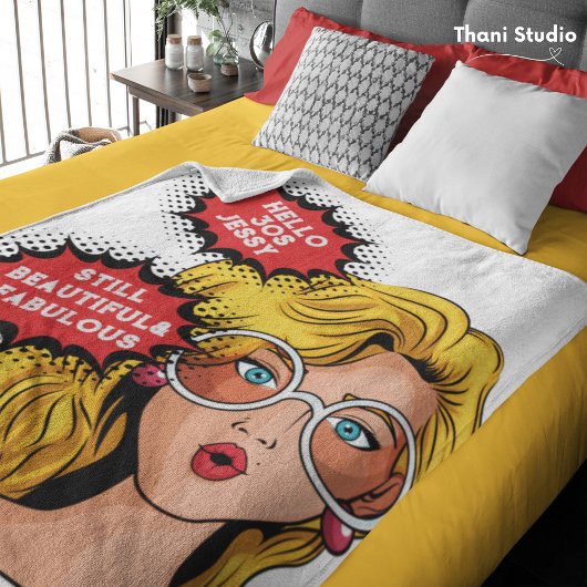 Hallo jaren '30 Vrouw  Retro jaren '90 Leuke Verja Sherpa Deken