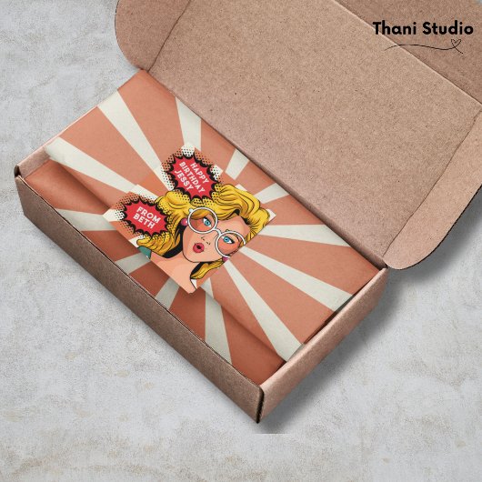 Hallo jaren '30 Vrouw  Retro jaren '90 Leuke Verja Vierkante Sticker