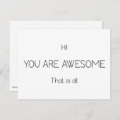 Hallo Je bent Geweldige dat je allemaal  kleuren h Briefkaart (Voorkant / Achterkant)