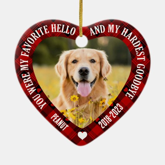 Hallo Je was mijn favoriet Keramisch Ornament (Achterkant)