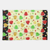 hallo Jello Dishtowel - op Geel Theedoek (Horizontaal)