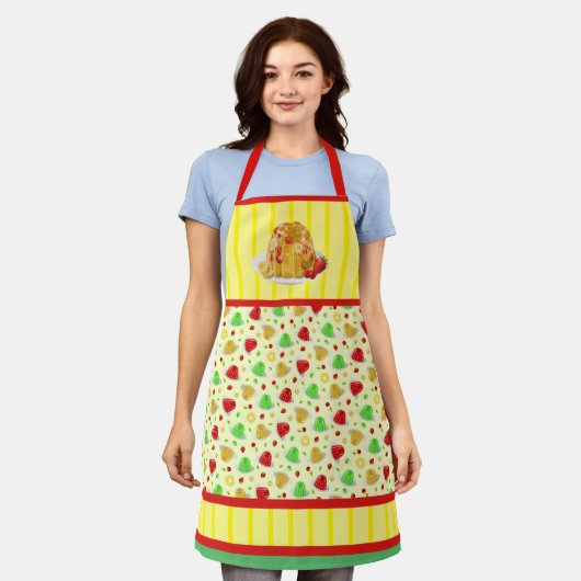 hallo Jello Retro Pink Apron Schort (Gedragen)
