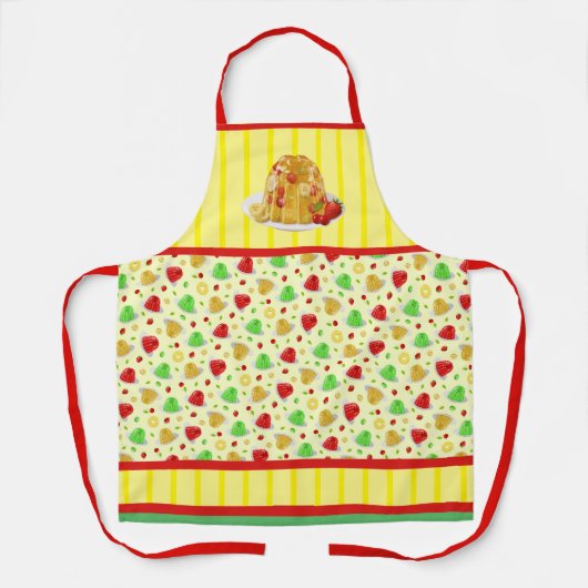 hallo Jello Retro Pink Apron Schort (Voorkant)