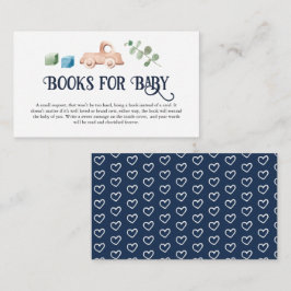 Hallo Jongen Baby Shower Boeken voor Baby Informatiekaartje