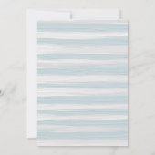 Hallo jongen. Blauwe nautische geschilderde streep Aankondiging (Achterkant)