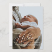 Hallo Jou. Elegante minimalistische script kalligr Aankondiging (Voorkant)