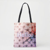 Hallo Jou. Stijlvolle moderne kleurrijke Canvas ta Tote Bag (Voorkant)