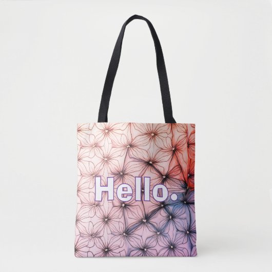 Hallo Jou. Stijlvolle moderne kleurrijke Canvas ta Tote Bag (Voorkant)