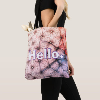 Hallo Jou. Stijlvolle moderne kleurrijke Canvas ta Tote Bag