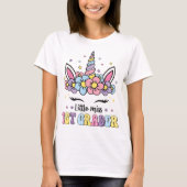 Hallo juf eerste klas Coquette potlood strik T-shirt (Voorkant)