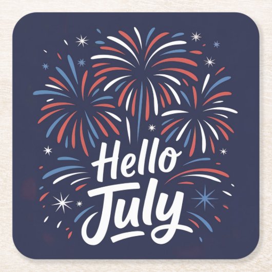 Hallo Juli Vuurwerk Onderzetter Set (Voorkant)